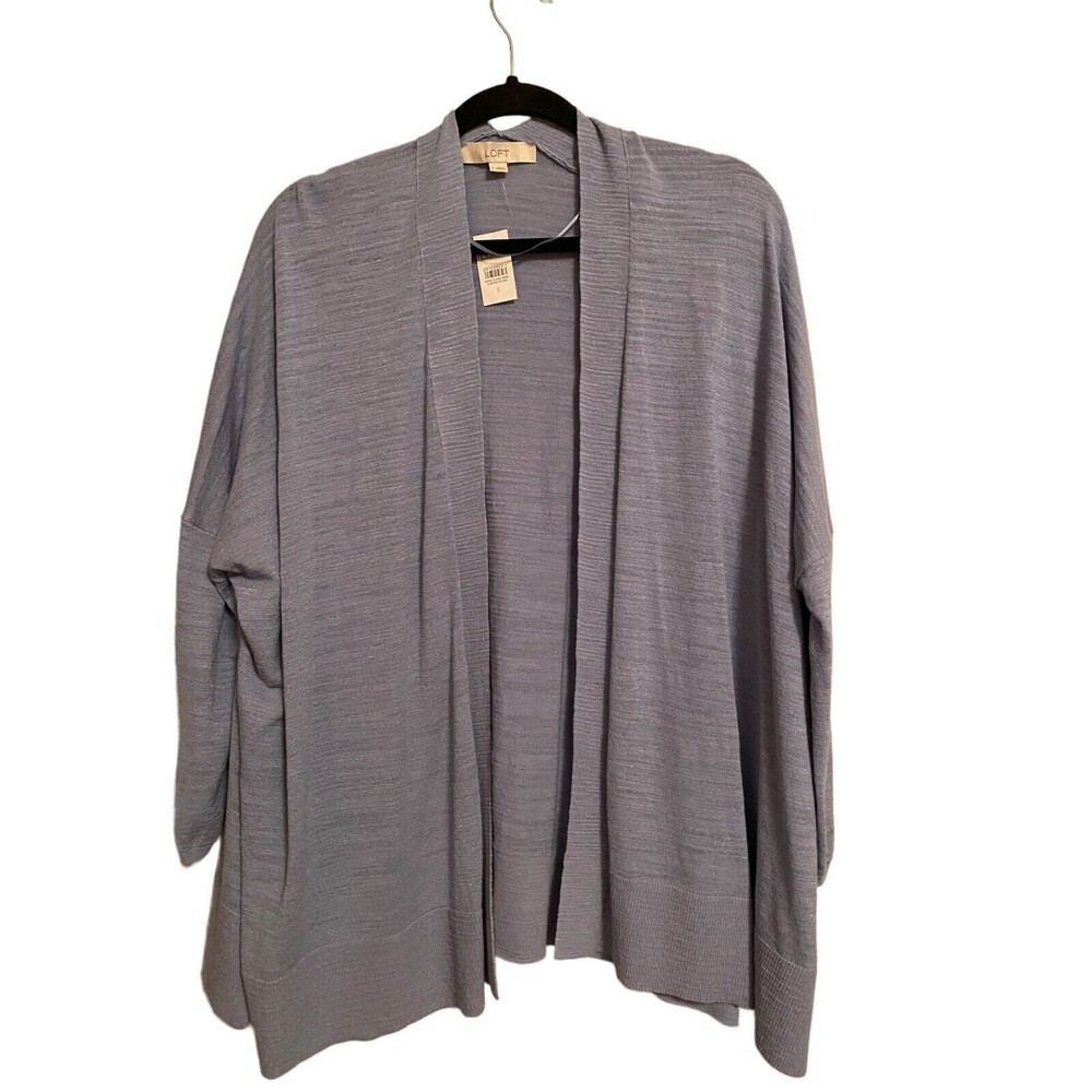 Loft Open Front Oversized Sweater Size S NWT Light Blue